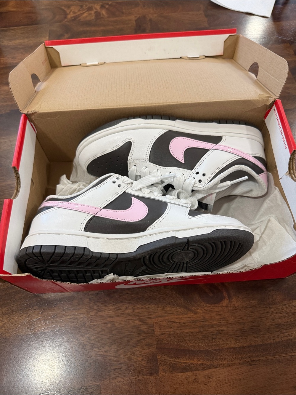 Nike W Dunk Low Summit White/Pink Foam Shoes - Women 7.5  Men 6